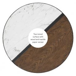 Piper 32.01 in. W 2 Toned Brown and White Round Wood Top Coffee Table by Linon Home Decor 14 Piper 32.01 in. W 2 Toned Brown and White Round Wood Top Coffee Table by Linon Home Decor -Linon Home Decor Shop brown white linon home decor coffee tables hd221927 a0 1000