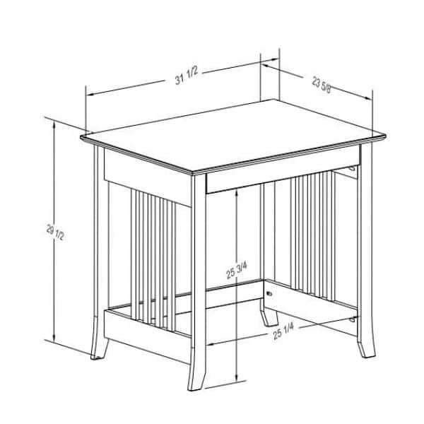 31.5 in. Rectangular Cappuccino 1 Drawer Writing Desk with Storage by Linon Home Decor 13 31.5 in. Rectangular Cappuccino 1 Drawer Writing Desk with Storage by Linon Home Decor - Image 11