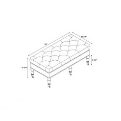 Bella Charcoal Linen Bench with Nail Head and Button Tufting 50 in. W x 19.5 in. D x 17.75 in. H by Linon Home Decor 14 Bella Charcoal Linen Bench with Nail Head and Button Tufting 50 in. W x 19.5 in. D x 17.75 in. H by Linon Home Decor -Linon Home Decor Shop charcoal gray linon home decor bedroom benches thd03425 4f 1000