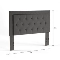 Clayton Charcoal Full/Queen Headboard by Linon Home Decor -Linon Home Decor Shop charcoal linon home decor headboards 881005cha01u 76 1000