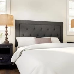 Clayton Charcoal Full/Queen Headboard by Linon Home Decor -Linon Home Decor Shop charcoal linon home decor headboards 881005cha01u c3 1000