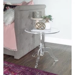 Ashton Clear Acrylic Round End Table by Linon Home Decor -Linon Home Decor Shop clear linon home decor end side tables 65036acr01u 31 1000