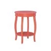 Justine 18.5 in. W Coral Round Wood top Side Table by Linon Home Decor -Linon Home Decor Shop coral linon home decor end side tables hd221955 64 1000
