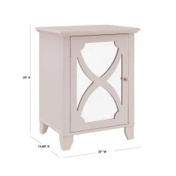 Willow Cream Small Cabinet with Mirror Door by Linon Home Decor 13 Willow Cream Small Cabinet with Mirror Door by Linon Home Decor -Linon Home Decor Shop cream linon home decor accent cabinets thd00704 40 1000