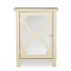 Willow Cream Small Cabinet with Mirror Door by Linon Home Decor 16 Willow Cream Small Cabinet with Mirror Door by Linon Home Decor -Linon Home Decor Shop cream linon home decor accent cabinets thd00704 c3 1000