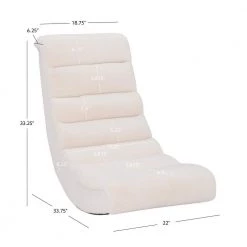 Walter Cream Sherpa Game Rocking Chair by Linon Home Decor -Linon Home Decor Shop cream linon home decor rockers gliders ottomans thd04028 44 1000