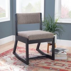 Wiig Black Rocking chair w/Upholstered Seat by Linon Home Decor 17 Wiig Black Rocking chair w/Upholstered Seat by Linon Home Decor -Linon Home Decor Shop cream linon home decor rockers gliders ottomans thdac04014 31 1000