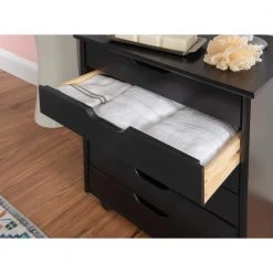 McLeod Black Six Drawer Wide Rolling Accent Cabinet by Linon Home Decor 18 McLeod Black Six Drawer Wide Rolling Accent Cabinet by Linon Home Decor -Linon Home Decor Shop dark black linon home decor accent cabinets thd02936 4f 1000