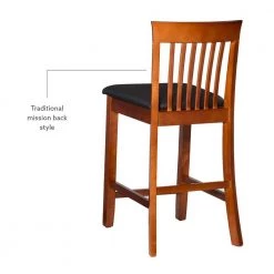 Triena Craftsman Counter Stool by Linon Home Decor -Linon Home Decor Shop dark cherry linon home decor bar stools 01857dkchy 01 kd u 1f 1000