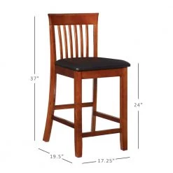 Triena Craftsman Counter Stool by Linon Home Decor -Linon Home Decor Shop dark cherry linon home decor bar stools 01857dkchy 01 kd u fa 1000