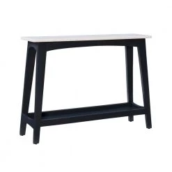 Jesi 42 in. L Dark Gray Rectangle Console Table with Marble Top by Linon Home Decor