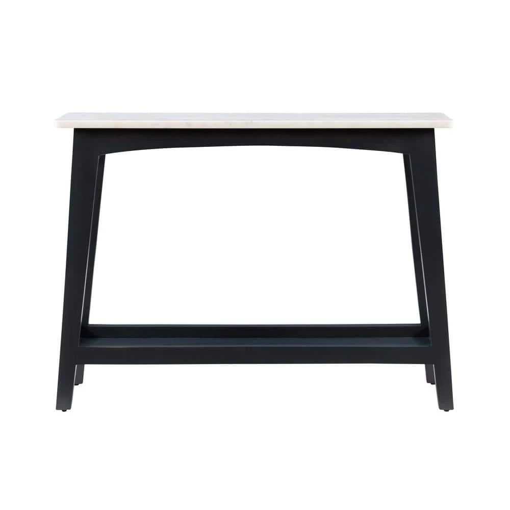 Jesi 42 in. L Dark Gray Rectangle Console Table with Marble Top by Linon Home Decor 6 Jesi 42 in. L Dark Gray Rectangle Console Table with Marble Top by Linon Home Decor - Image 4