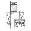 Debbie Metal Vanity Set with Dark Gray Powder Coated Metal (32"L x 18"D x 30.88"H) by Linon Home Decor 2 Debbie Metal Vanity Set with Dark Gray Powder Coated Metal (32"L x 18"D x 30.88"H) by Linon Home Decor -Linon Home Decor Shop dark gray linon home decor makeup vanities thd03236 64 1000