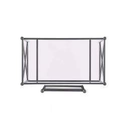 Debbie Metal Vanity Set with Dark Gray Powder Coated Metal (32"L x 18"D x 30.88"H) by Linon Home Decor -Linon Home Decor Shop dark gray linon home decor makeup vanities thd03236 a0 1000