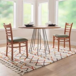 Galina Dark Honey Lt Green Metal Side High Back Chair with Faux Leather Seat (Carton of 2) by Linon Home Decor 21 Galina Dark Honey Lt Green Metal Side High Back Chair with Faux Leather Seat (Carton of 2) by Linon Home Decor -Linon Home Decor Shop dark honey linon home decor dining chairs thdac3722 31 1000