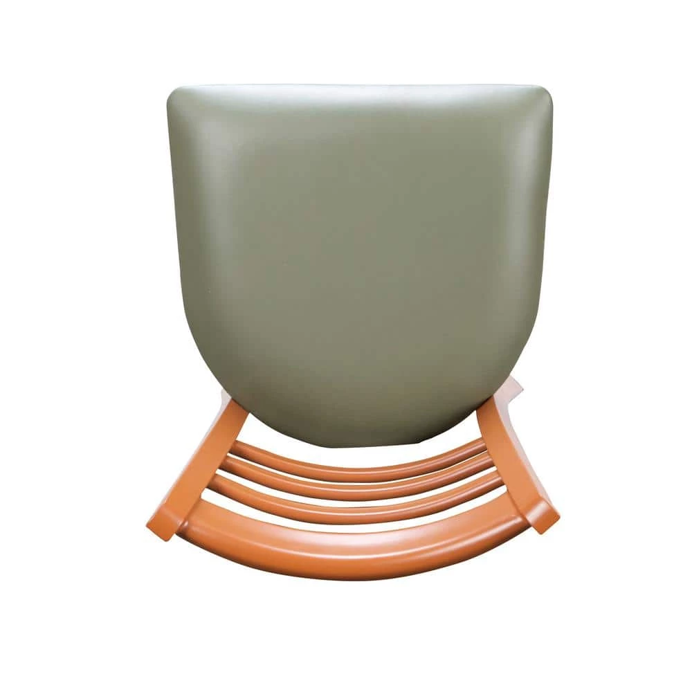 Galina Dark Honey Lt Green Metal Side High Back Chair with Faux Leather Seat (Carton of 2) by Linon Home Decor 5 Galina Dark Honey Lt Green Metal Side High Back Chair with Faux Leather Seat (Carton of 2) by Linon Home Decor - Image 3