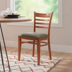 Galina Dark Honey Lt Green Metal Side High Back Chair with Faux Leather Seat (Carton of 2) by Linon Home Decor 20 Galina Dark Honey Lt Green Metal Side High Back Chair with Faux Leather Seat (Carton of 2) by Linon Home Decor -Linon Home Decor Shop dark honey linon home decor dining chairs thdac3722 fa 1000