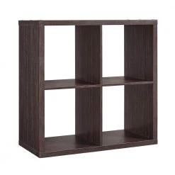 Dillon Espresso 4-Cubby Storage Cabinet by Linon Home Decor -Linon Home Decor Shop espresso linon home decor accent cabinets thd02654 44 1000
