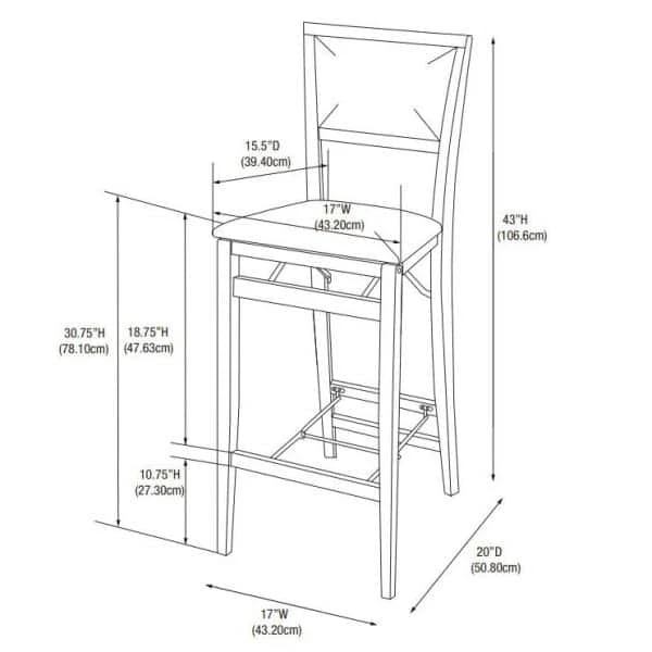 Keira Espresso Folding Stool by Linon Home Decor 13 Keira Espresso Folding Stool by Linon Home Decor - Image 11