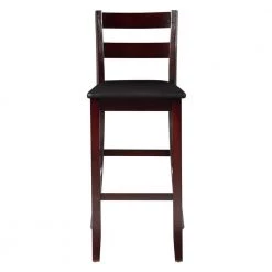 Toro 43 in. H Espresso Ladder Back Wood 31 in. Seat Height Bar Stool with Padded Faux Leather Seat by Linon Home Decor -Linon Home Decor Shop espresso linon home decor bar stools thd03285 c3 1000