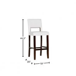 Edison 30 in. White Upholstered Bar Stool by Linon Home Decor -Linon Home Decor Shop espresso linon home decor bar stools thd03513 40 1000