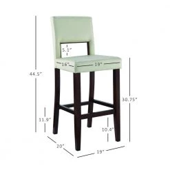 Edison 30 in. White Upholstered Bar Stool by Linon Home Decor -Linon Home Decor Shop espresso linon home decor bar stools thd03513 4f 1000