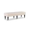 Bella Natural Polyester Bench with Button Tufting and Silver Nailhead (62"L x 19.5"D x 17.75"H) by Linon Home Decor -Linon Home Decor Shop espresso linon home decor bedroom benches thd03228 64 1000