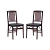 Katrina Espresso Wood Frame and Faux Leather Upholstered Folding Chair (Set of 2) by Linon Home Decor -Linon Home Decor Shop espresso linon home decor dining chairs thd03466 64 1000