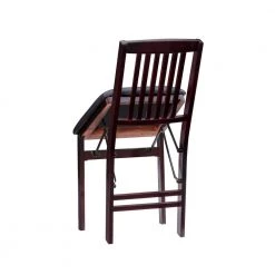 Katrina Espresso Wood Frame and Faux Leather Upholstered Folding Chair (Set of 2) by Linon Home Decor 12 Katrina Espresso Wood Frame and Faux Leather Upholstered Folding Chair (Set of 2) by Linon Home Decor -Linon Home Decor Shop espresso linon home decor dining chairs thd03466 66 1000