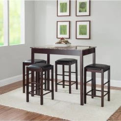 Tahoe 5-Piece Espresso Tavern Set by Linon Home Decor -Linon Home Decor Shop espresso linon home decor dining room sets thd03574 4f 1000