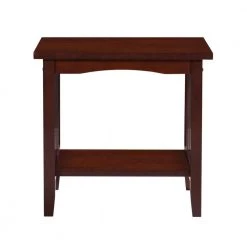 Linon Mateo 19 in. Tall Espresso Brown Mission End Table by Linon Home Decor