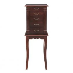 Salma Espresso Jewelry Armoire with 4-Drawers 8.5 in. W x 12.5 in. D x 33.5 in. H by Linon Home Decor 16 Salma Espresso Jewelry Armoire with 4-Drawers 8.5 in. W x 12.5 in. D x 33.5 in. H by Linon Home Decor -Linon Home Decor Shop espresso linon home decor jewelry armoires thd03461 c3 1000