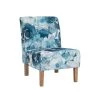 Bailey Blue Flower Pattern Polyester Accent Chair with Padded Seat and Back by Linon Home Decor -Linon Home Decor Shop floral blue linon home decor accent chairs thd03281 64 1000