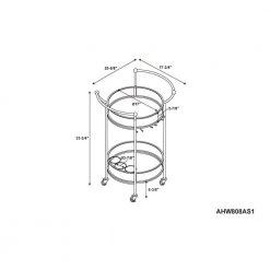 Round Gold Metal Bar Cart by Linon Home Decor -Linon Home Decor Shop gold linon home decor bar carts thd00525 76 1000