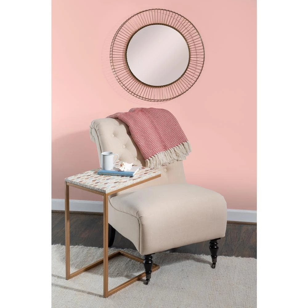 Rhonda Gold Capiz Fish Mosaic Accent C Table by Linon Home Decor 12 Rhonda Gold Capiz Fish Mosaic Accent C Table by Linon Home Decor - Image 10