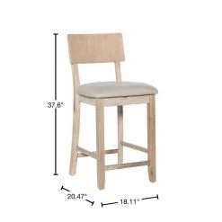 Jordan 24 in. Gray Wash Cushioned Bar Stool by Linon Home Decor -Linon Home Decor Shop gray beige linon home decor bar stools 017101gwsh01u 40 1000