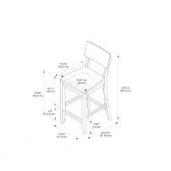 Jordan 24 in. Gray Wash Cushioned Bar Stool by Linon Home Decor -Linon Home Decor Shop gray beige linon home decor bar stools 017101gwsh01u 44 1000