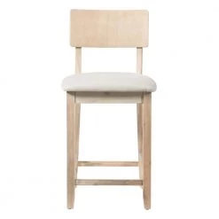 Jordan 24 in. Gray Wash Cushioned Bar Stool by Linon Home Decor -Linon Home Decor Shop gray beige linon home decor bar stools 017101gwsh01u 4f 1000
