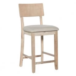 Jordan 24 in. Gray Wash Cushioned Bar Stool by Linon Home Decor -Linon Home Decor Shop gray beige linon home decor bar stools 017101gwsh01u 66 1000
