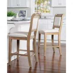 Kendra 25 in. Grey Counter Stool by Linon Home Decor -Linon Home Decor Shop gray beige linon home decor bar stools thd01947 31 1000