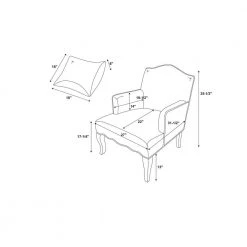 Gray Floral Polyester Arm Chair by Linon Home Decor -Linon Home Decor Shop gray floral linon home decor accent chairs 368312gry01u 4f 1000