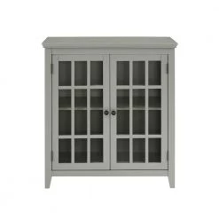 Payton Gray Double Door Cabinet by Linon Home Decor -Linon Home Decor Shop gray linon home decor accent cabinets thd00668 c3 1000