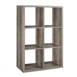 Dillon Grey 6-Cubby Storage Cabinet by Linon Home Decor 16 Dillon Grey 6-Cubby Storage Cabinet by Linon Home Decor -Linon Home Decor Shop gray linon home decor accent cabinets thd02658 44 1000