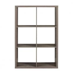 Dillon Grey 6-Cubby Storage Cabinet by Linon Home Decor