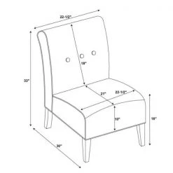 Bruno Grey Damask Polyester Accent Chair with Black Wood Legs by Linon Home Decor -Linon Home Decor Shop gray linon home decor accent chairs thd03225 1f 1000