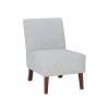 Eucalyptus Grey Polyester Accent Chair with Padded Seat and Back by Linon Home Decor 2 Eucalyptus Grey Polyester Accent Chair with Padded Seat and Back by Linon Home Decor -Linon Home Decor Shop gray linon home decor accent chairs thd03277 64 1000