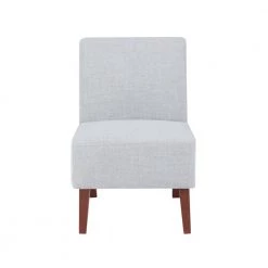 Eucalyptus Grey Polyester Accent Chair with Padded Seat and Back by Linon Home Decor -Linon Home Decor Shop gray linon home decor accent chairs thd03277 c3 1000