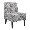 Aspen Gray Damask Slipper Chair by Linon Home Decor -Linon Home Decor Shop gray linon home decor accent chairs thd03559 64 1000