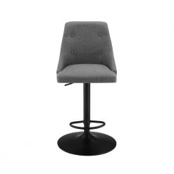 Kuchen 37.5 in. H Gray Metal Frame Adjustable Bar Stool by Linon Home Decor -Linon Home Decor Shop gray linon home decor bar stools hd221961 c3 1000