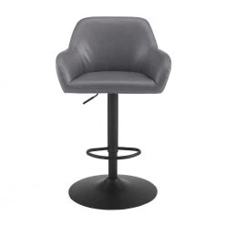 Minot Gray 24.75 in. H Metal Frame Adjustable Bar Stool by Linon Home Decor -Linon Home Decor Shop gray linon home decor bar stools hd221965 4f 1000